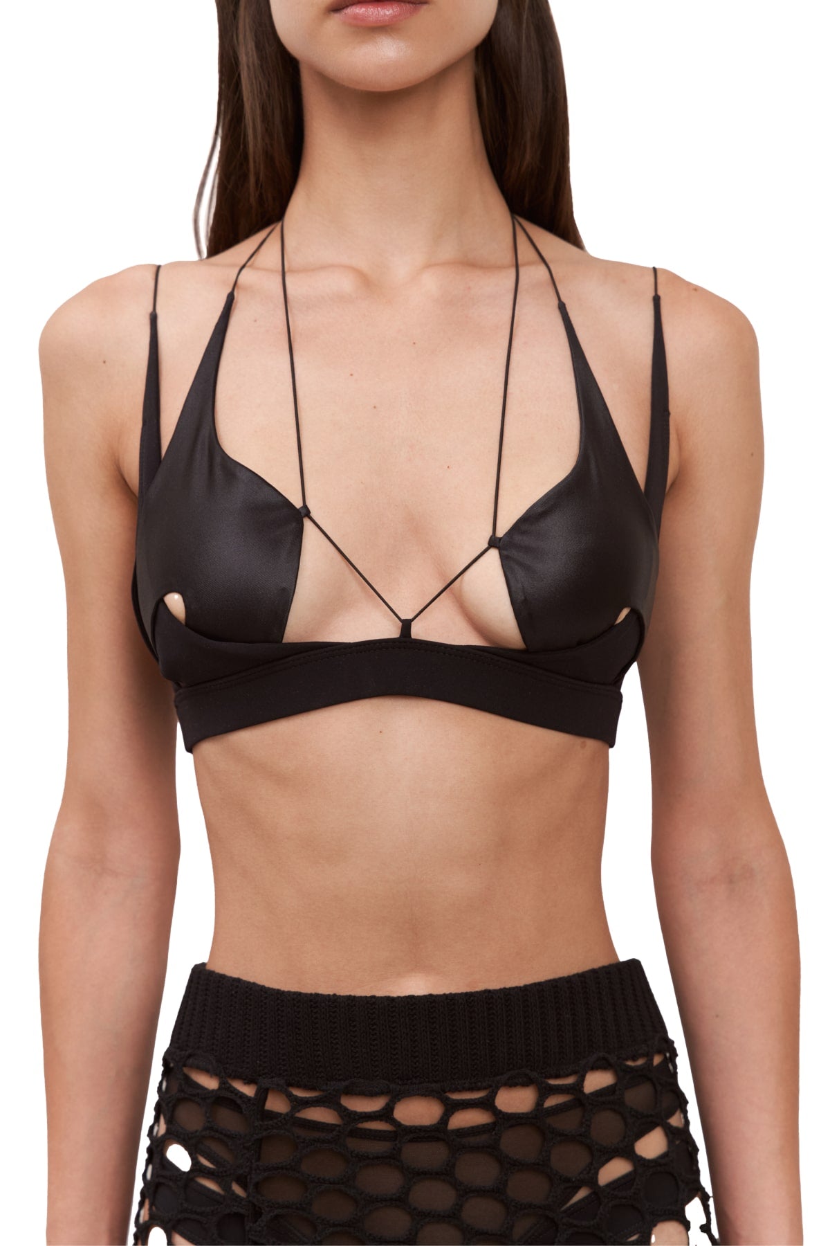 Black layered top-bra NS